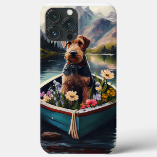 Cão Airedale em uma Pá: Uma Aventura Cênica