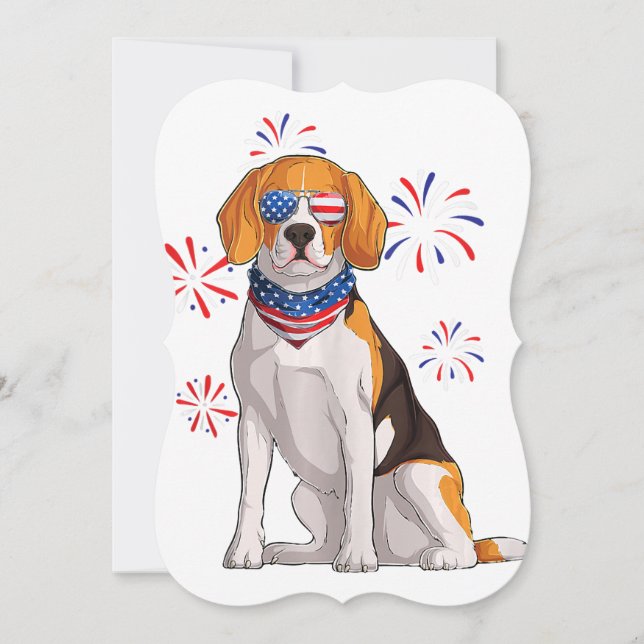 cão-beagle americano bandeira dos eua amante do be (Frente)
