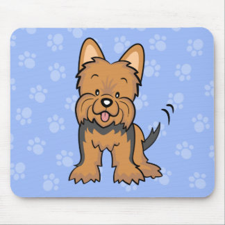 Cão bonito Yorkie Mousepad dos desenhos animados