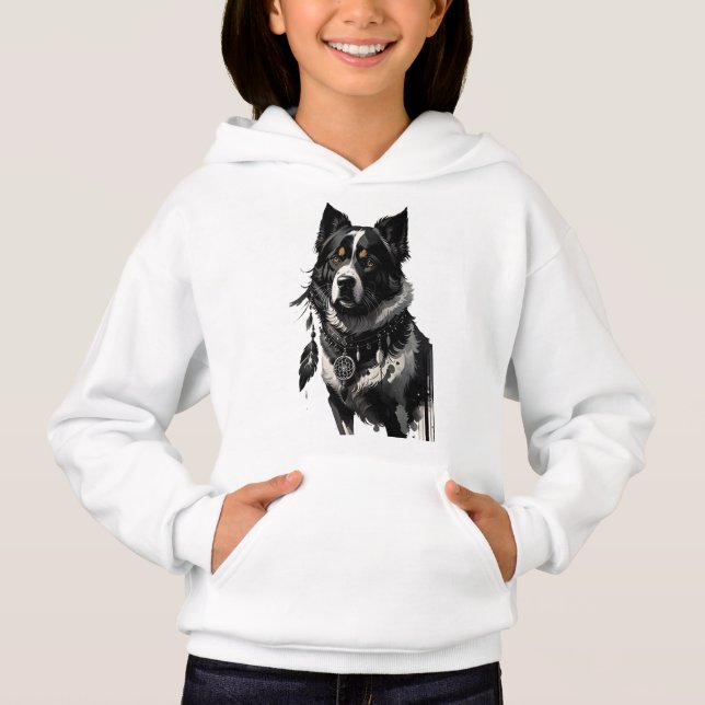 cão, caçador de sonhos, amuleto, talismã, (Frente)