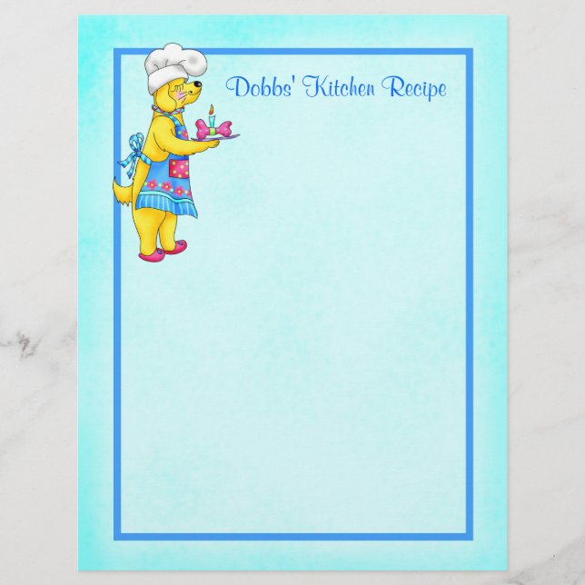 Cão Chef Recebe Letterhead (Frente)