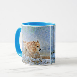 Cão De Bovinos Australiano Correndo Na Caneca De N