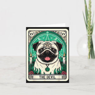 Cão de Cartão de Tarot O Diabo Satânico Goth Hallo