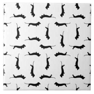 Cão de Dachshund Silhuettes COR DE FUNDO PERSONAL