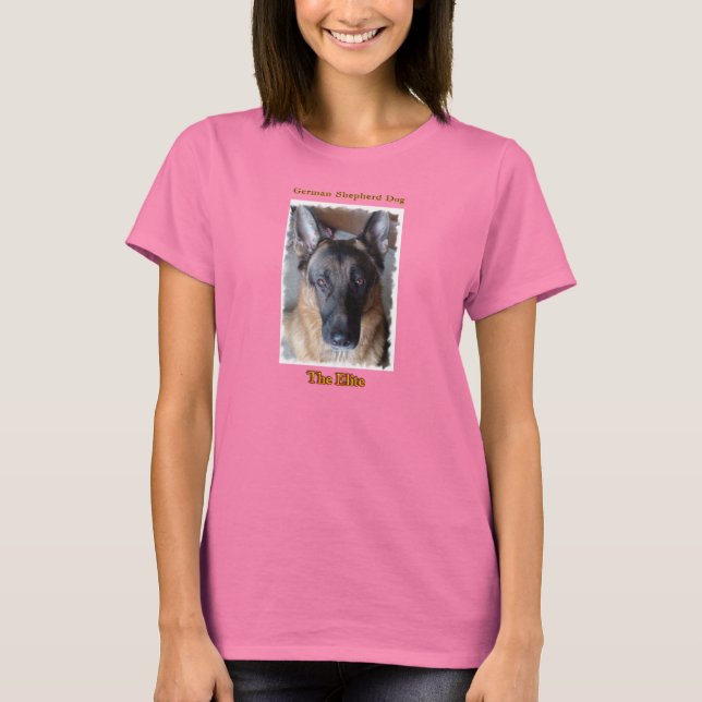 Cão de german shepherd a camisa da campainha das (Frente)
