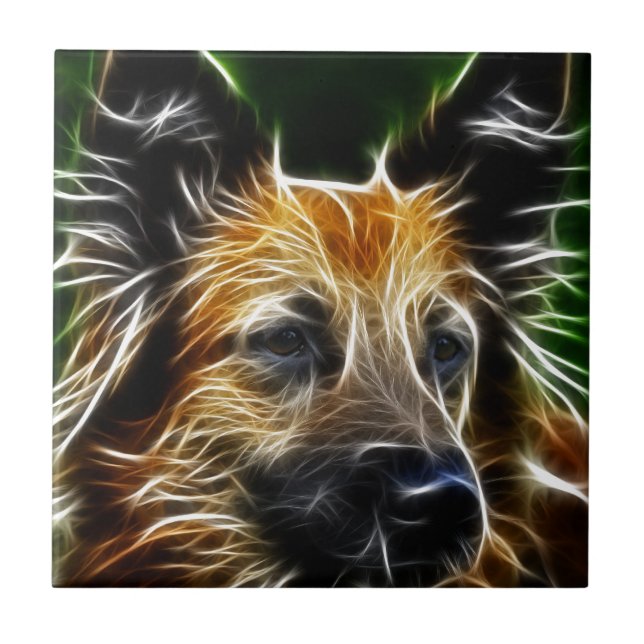Cão de german shepherd do relâmpago (Frente)