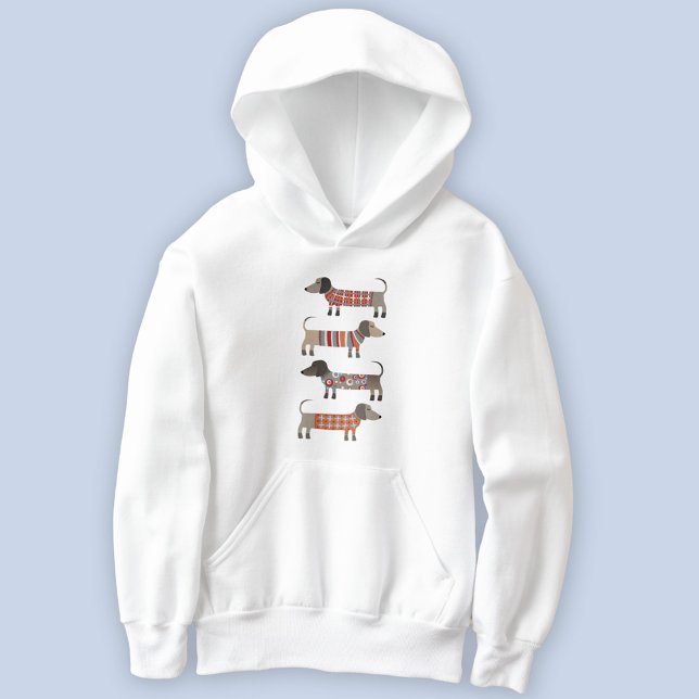 Cão de linguiça de salsicha de Dachshund (Dachshund Wiener Sausage Dog fun hoodie)