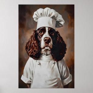 Cão de Raça Springer Spaniel Inglês em Poster de C
