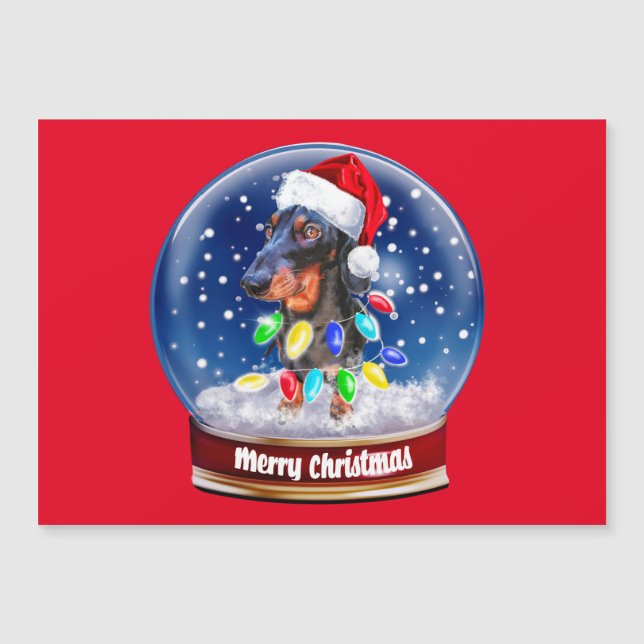 Cão de salsicha de Natal Merry Sausy (Frente)