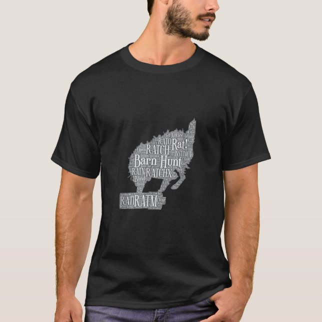 Cão Divertido Barn Caça Palavras Camisas (Frente)