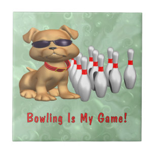 Cão do jogo da boliche