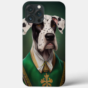 Cão Dogue Alemão vestido para o Dia de São Patríci