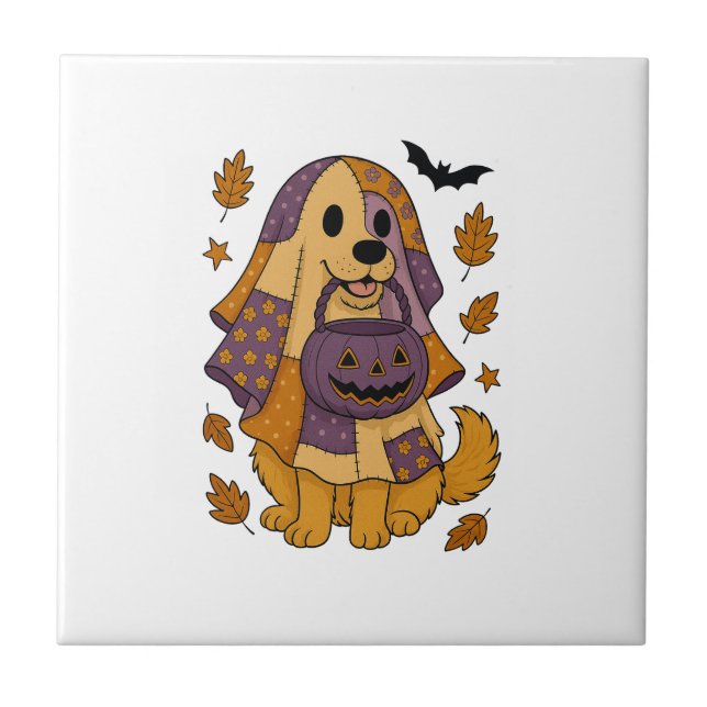 Cão Dourado Fantasma Halloween (Frente)