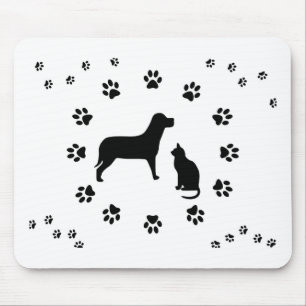 Cão e gato Mousepad