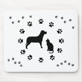 Cão e gato Mousepad