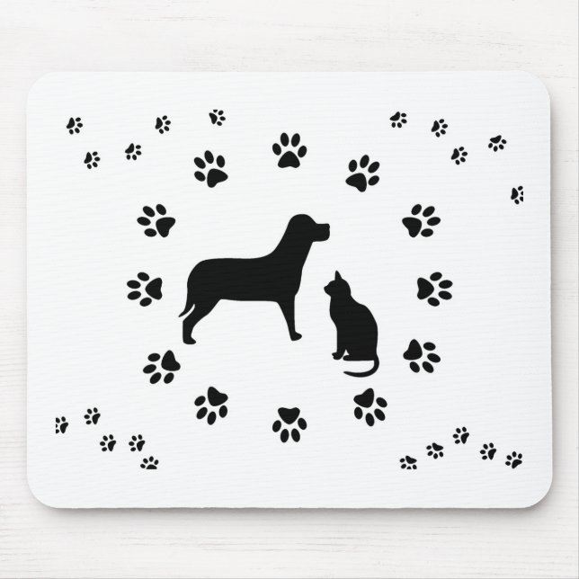 Cão e gato Mousepad (Frente)