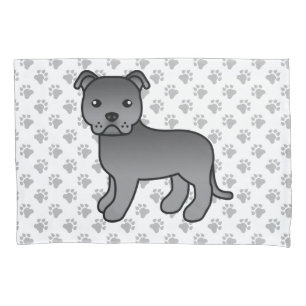 Cão e patas de cartoon escondido em inglês azul