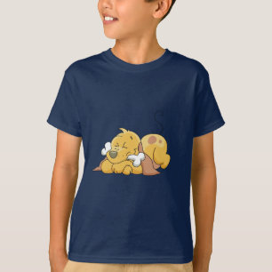 Cão feliz com camiseta e presentes do osso