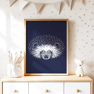 Cão   Forest Animal Hedgehog Impressão