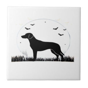 Cão Harrier � Silhueta da Lua de Halloween T cláss