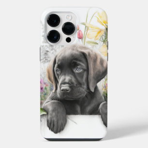 CÃO LABRADOR RETRIEVER PRETO ADORÁVEL EM Aquarela