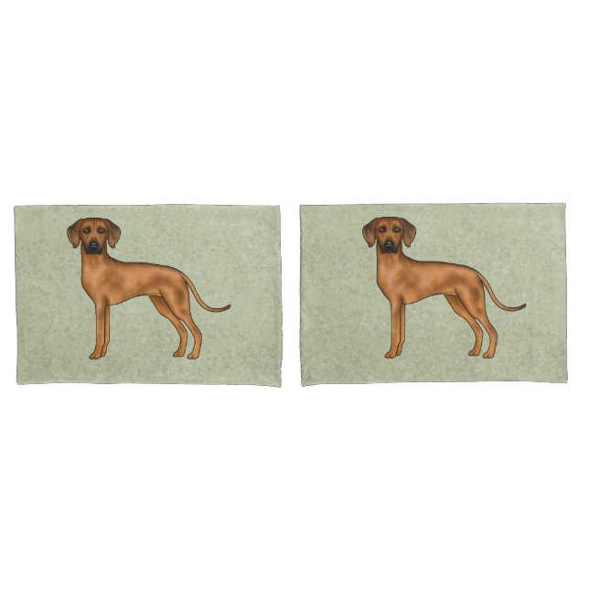 Cão Leão Africano Rhodesian Ridgeback Raça Verde (Frente - conjunto)