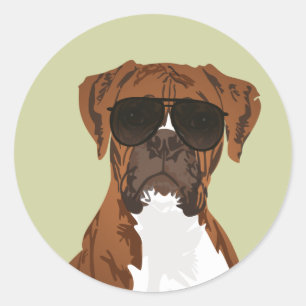 Cão legal do pugilista para a etiqueta dos amante
