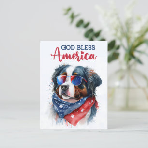 Cão Montanhês de Berna, Deus Abençoe Cartão Postal