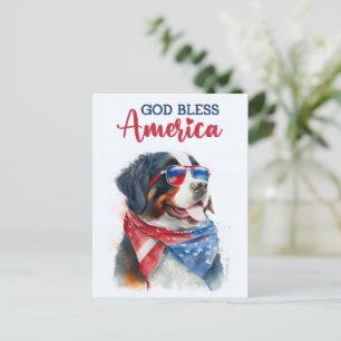 Cão Montanhês de Berna, Deus Abençoe Cartão Postal