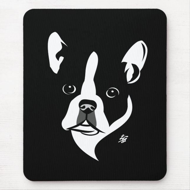 Cão Mousepads de Boston Terrier (Frente)