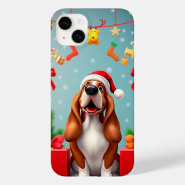 Cão papai noel bonito