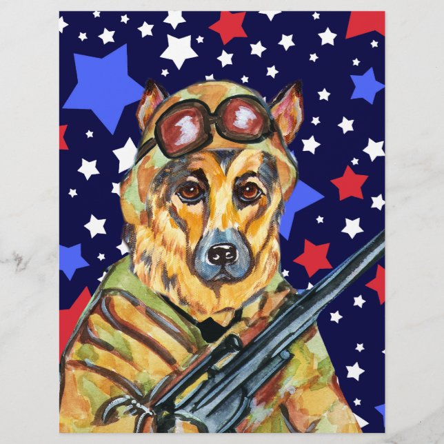 CÃO PASTOR ALEMÃO SOLDADO (Frente)