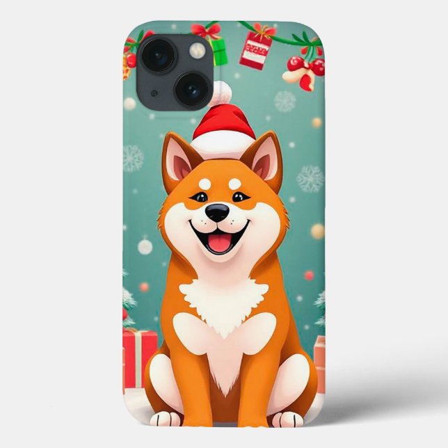Cão Shiba Inu Natal (Verso)