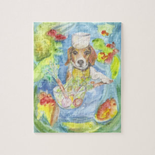 Cão Sparky o quebra-cabeça do cozinheiro chefe