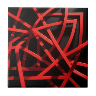 Caos Abstrato Geométrico Vermelho