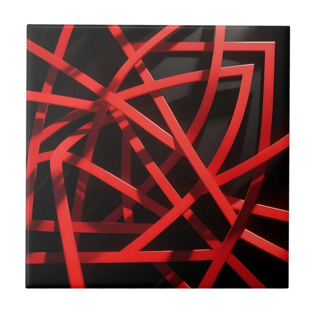 Caos Abstrato Geométrico Vermelho (Frente)