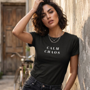 Caos Calmo - Camiseta Paradoxo Feminino Preta