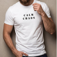 Caos Calmo - Camiseta Paradoxo Minimalista Branco