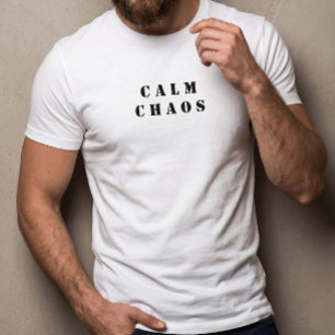 Caos Calmo - Camiseta Paradoxo Minimalista Branco