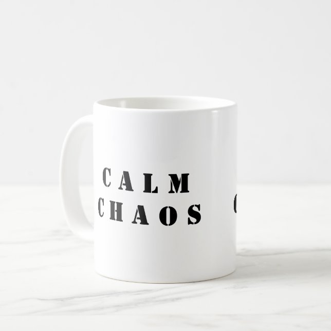 Caos Calmo - Caneca de Café Paradoxo (Frente Esquerda)