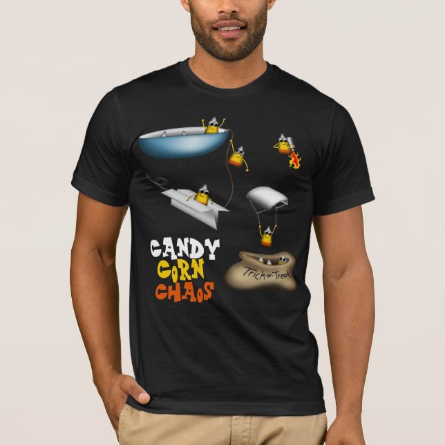 Caos de milho doce - Camisa Dia de as Bruxas engra (Frente)
