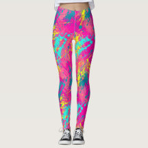 Caos em Leggings de Sonho Rosa - Divertido