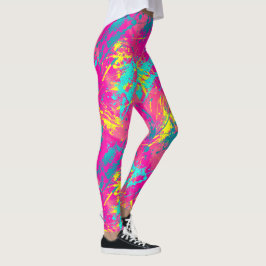 Caos em Leggings de Sonho Rosa - Divertido
