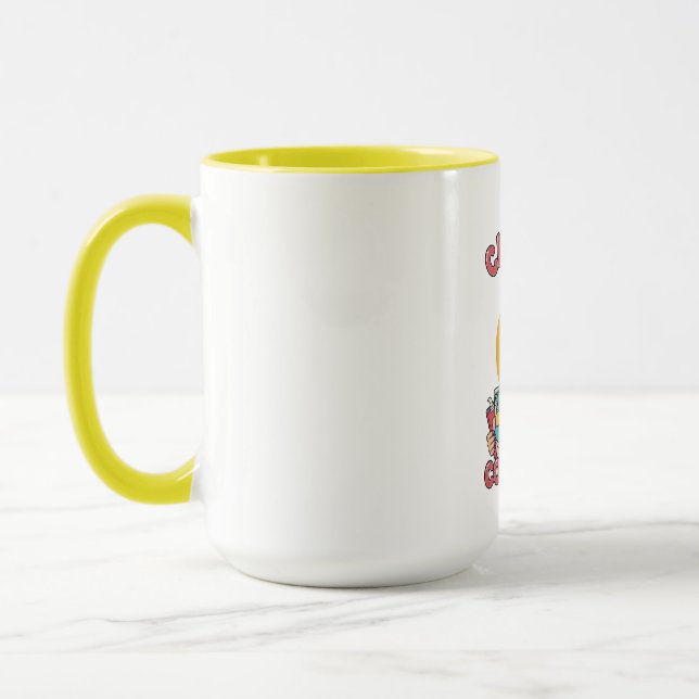 Caos na Mesa + Café Quente – Caneca Motivacional F (Esquerda)