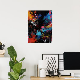 Caos vívidos - Impressão de Arte Expressionista po