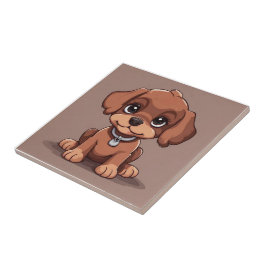 Cãozinho castanho-branco