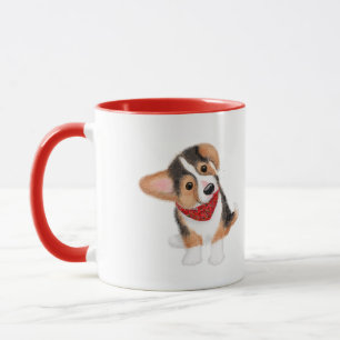 Cãozinho-de-corgi-bonito, caneca personalizada