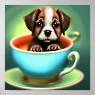 Cãozinho num Poster de Teacup