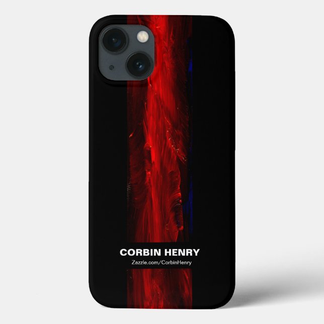 Capa abstrata vermelha robusta para iPad Air (Verso)