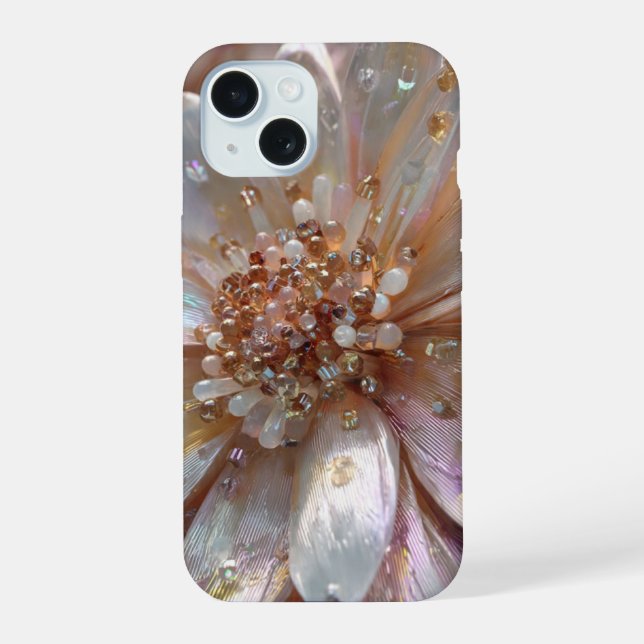 Capa Apple iPhone 15 Design Floral Cristal (Verso)